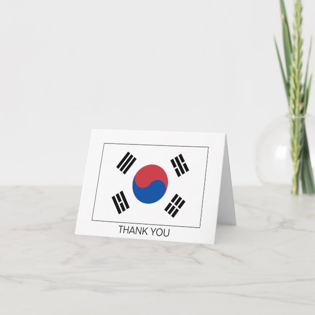 Südkorea-Flagge Dankeskarte (Vorderseite)