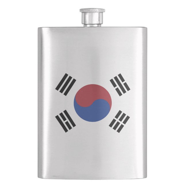 Südkorea-Flagge Flachmann (Vorderseite)