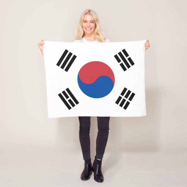 Südkorea-Flagge Fleecedecke (Beispiel)