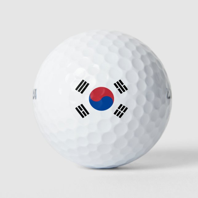 Südkorea-Flagge Golfball (Vorderseite)