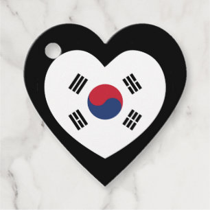 Südkorea-Flagge Herz Geschenkanhänger