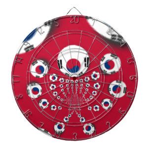 Südkorea Flagge Kaleidoskop Kunst Druck Dartscheibe