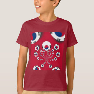 Südkorea Flagge Kaleidoskop Kunst Druck T-Shirt