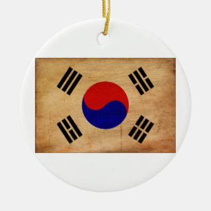 Südkorea-Flagge Keramikornament