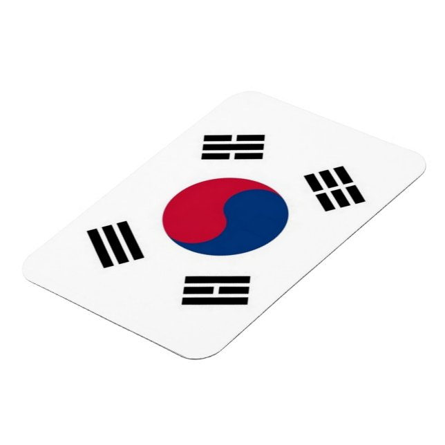 Südkorea - Flagge - Magnet (Linke Seite)