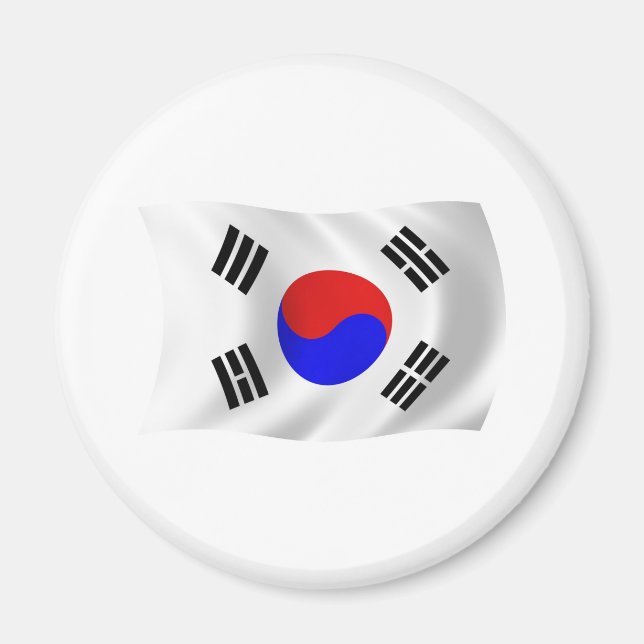 Südkorea-Flagge-Magnet Magnet (Vorne)