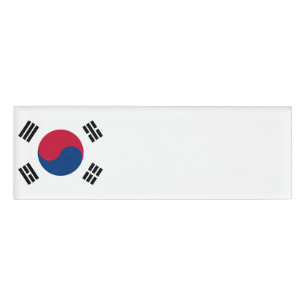 Südkorea-Flagge Namenschild