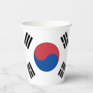 Südkorea-Flagge Pappbecher