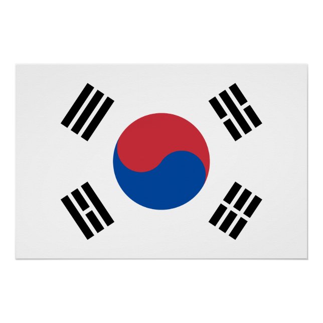 Südkorea-Flagge Poster (Vorderseite)