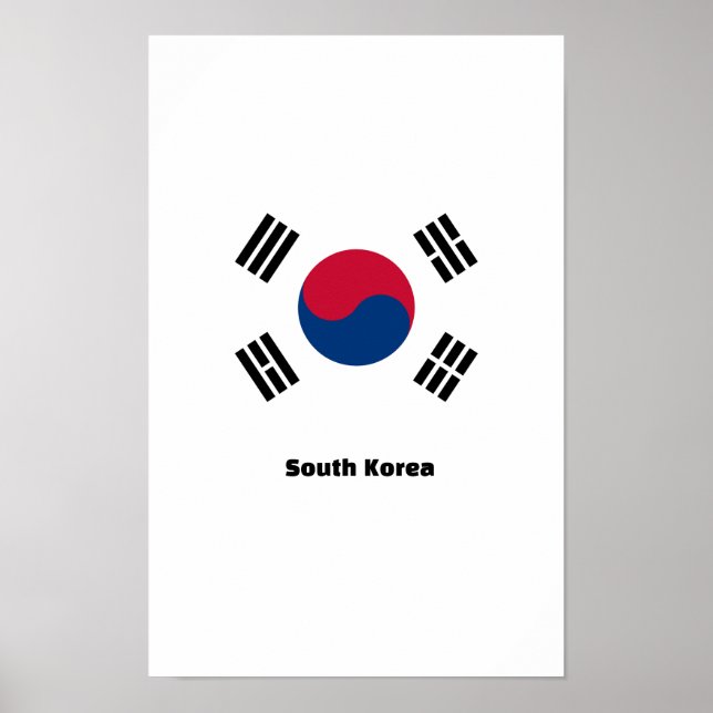 Südkorea-Flagge Poster (Vorne)