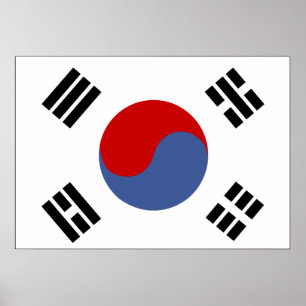 Südkorea-Flagge Poster