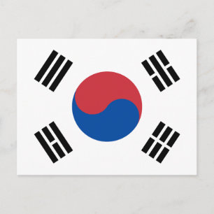 Südkorea-Flagge Postkarte