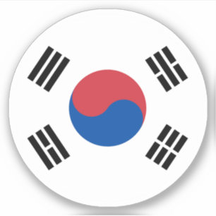 Südkorea-Flagge Rund Aufkleber