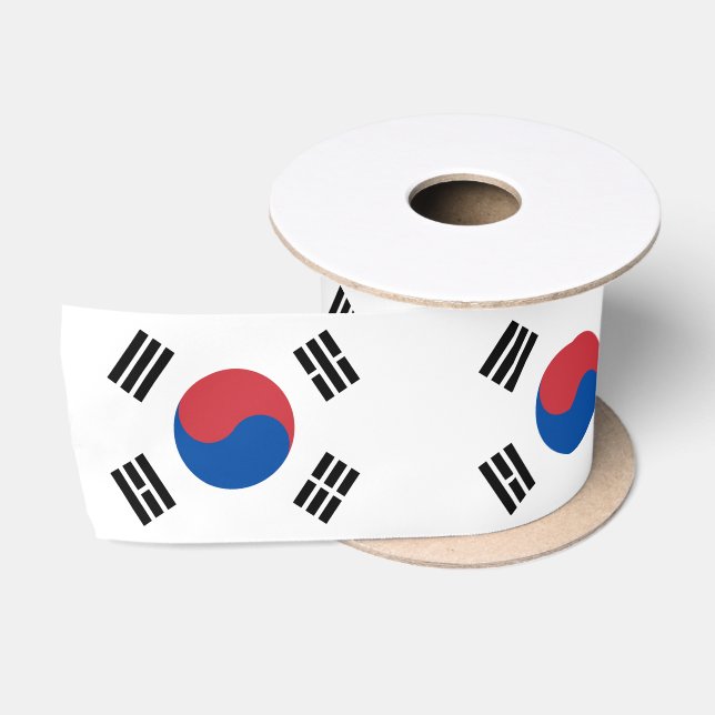 Südkorea-Flagge Satinband (Spule)