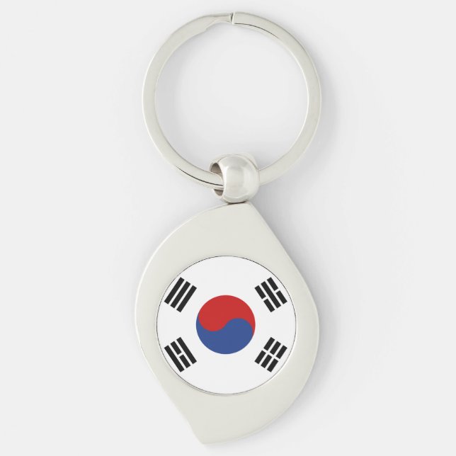 Südkorea-Flagge Schlüsselanhänger (Vorderseite)