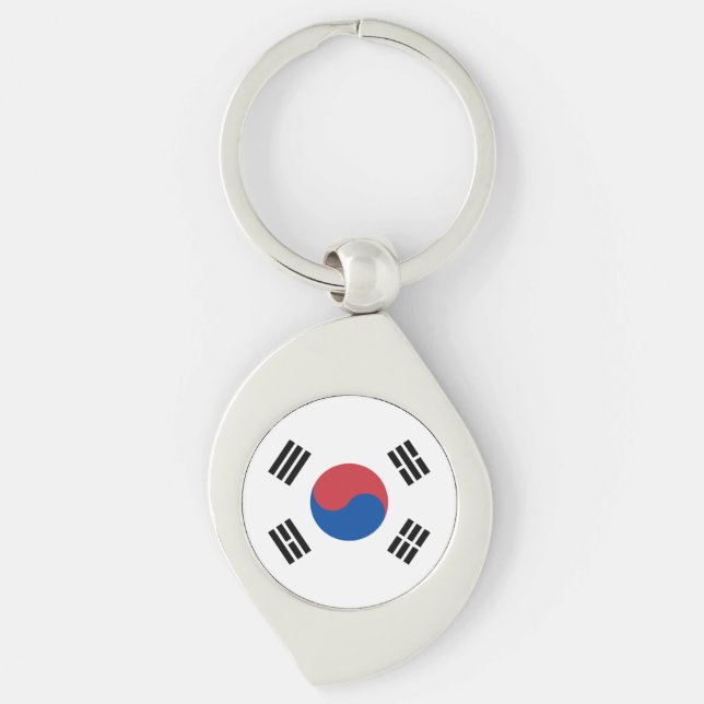 Südkorea-Flagge Schlüsselanhänger (Vorderseite)