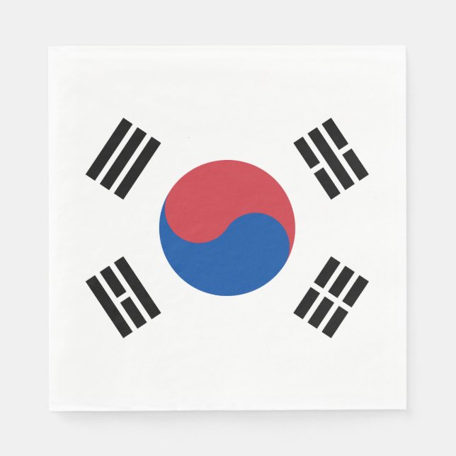 Südkorea-Flagge Serviette (Vorderseite)