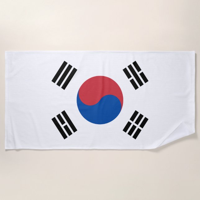 Südkorea-Flagge Strandtuch (Vorderseite)