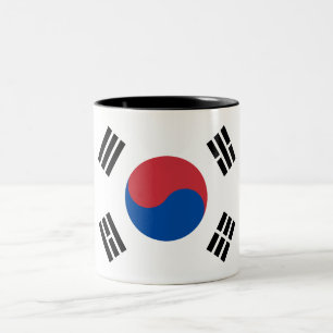 Südkorea-Flagge Zweifarbige Tasse