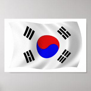 Südkorea Flaggenposter drucken Poster
