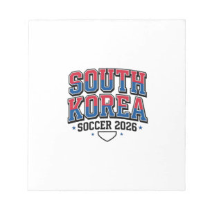 Südkorea Fußball 2026 Fußball Fett Land Typogr Notizblock
