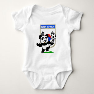 Südkorea-Fußball-Panda Baby Strampler