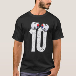 Südkorea Fußballspieler Nummer 10 Südkoreanischer  T-Shirt