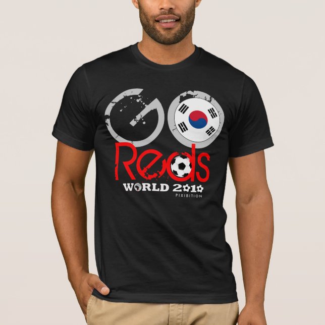 Südkorea gehen Rot-Weltmeisterschaft-Schwarz-T - T-Shirt (Vorderseite)