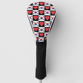 Südkorea Golf Lover Herzmuster koreanische Flagge Golf Headcover