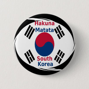 Südkorea Hakuna Matata Art Print/Graphic Button