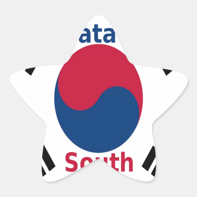 Südkorea Hakuna Matata Art Print/Graphic Stern-Aufkleber (Vorderseite)