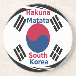 Südkorea Hakuna Matata Kunst Druck/Grafik Sandstein Untersetzer