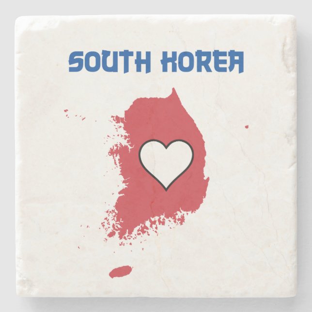 Südkorea-Karte Steinuntersetzer (Vorderseite)