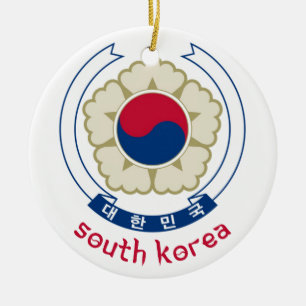 SÜDkorea - Koreaner/Asien/Asiat/Emblem/Flagge Keramik Ornament