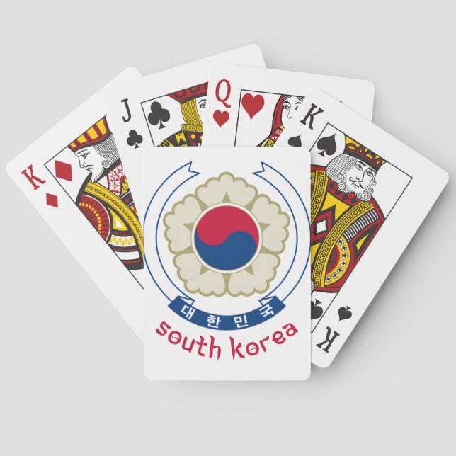 SÜDKOREA - koreanisch/asiatisch/asiatisch/Emblem/F Spielkarten (Rückseite)