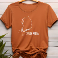 Südkorea Länderkarte Kontur Form der Grenze