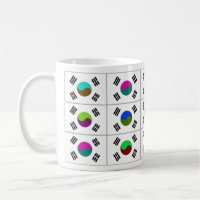 Südkorea Multihue kennzeichnet Tasse