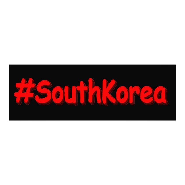 "#Südkorea" Niedliches Design. Jetzt kaufen Fotodruck (Vorne)
