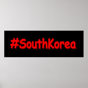 "#Südkorea" Niedliches Design. Jetzt kaufen Poster