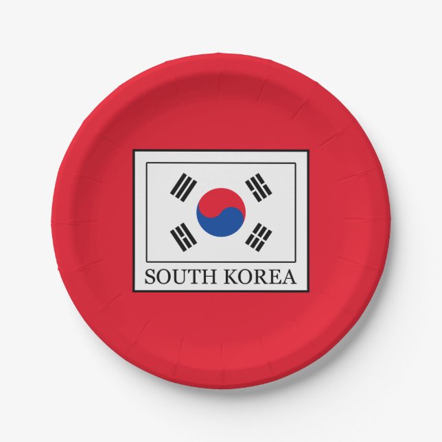 Südkorea Pappteller (Vorderseite)