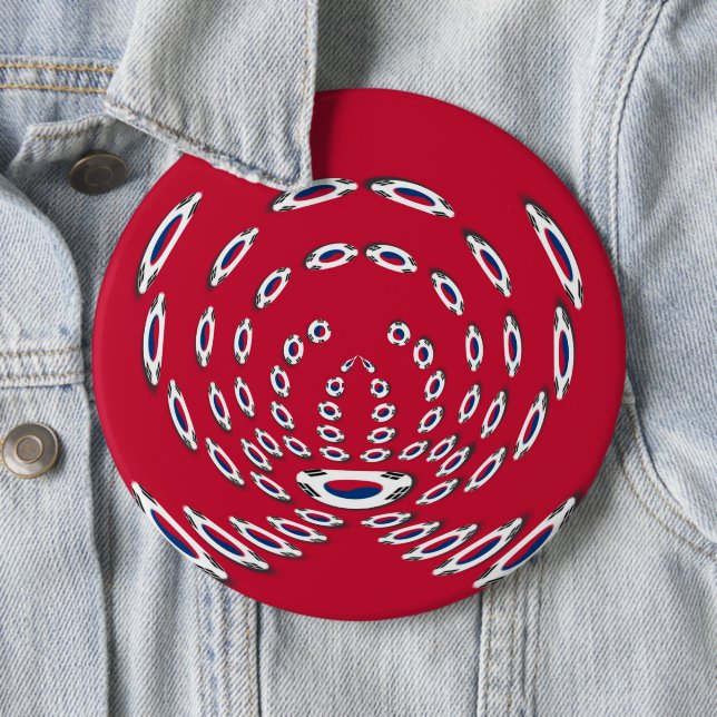 Südkorea Polka Dot Flagge Button (Beispiel)