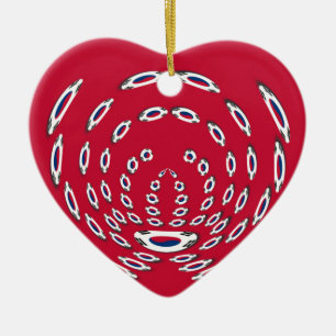 Südkorea Polka Dot Flagge Keramikornament
