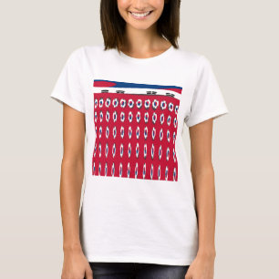 Südkorea Polka Dot Flaggen Kunst Design: Eine rote T-Shirt