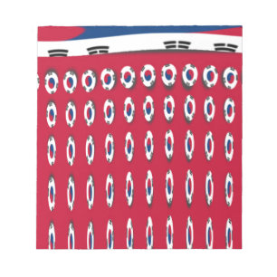 Südkorea PolkaDot-Flagge Notizblock