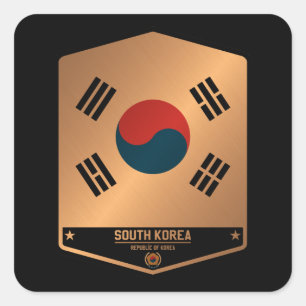 Südkorea Quadratischer Aufkleber