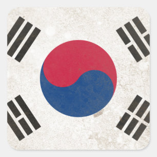 Südkorea Quadratischer Aufkleber