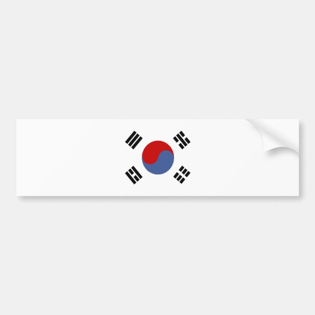 Südkorea-Qualitäts-Flagge Autoaufkleber (Vorne)