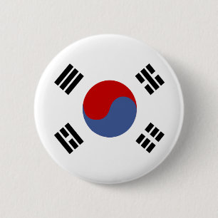 Südkorea-Qualitäts-Flagge Button