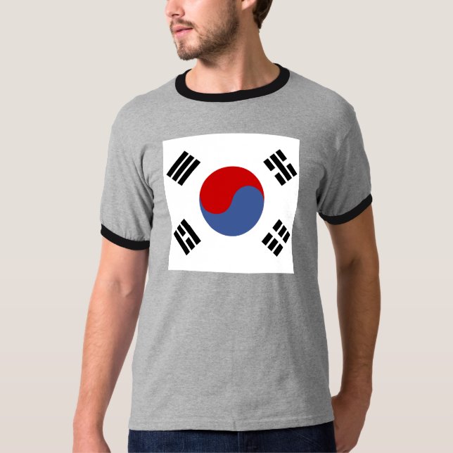 Südkorea-Qualitäts-Flagge T-Shirt (Vorderseite)