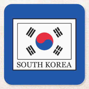 Südkorea Rechteckiger Pappuntersetzer